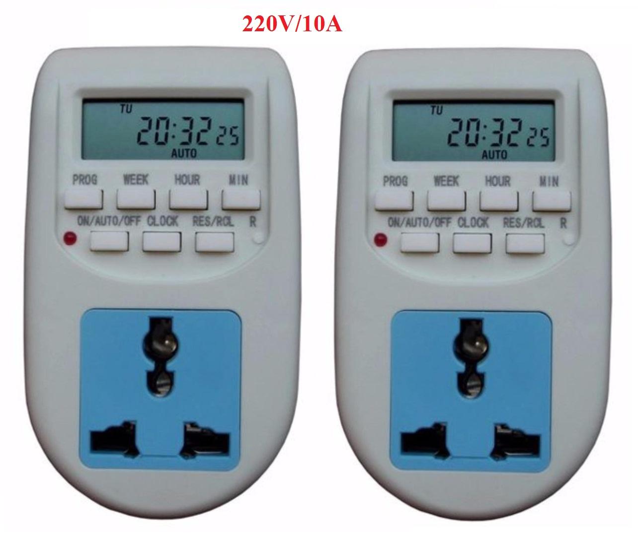 Bộ 2 ổ cắm hẹn giờ điện tử al-06 220v -10a