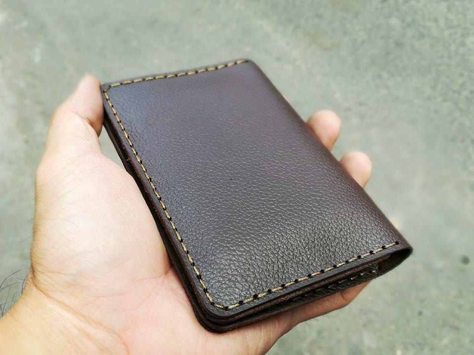 [HCM]Ví da handmade đựng namecard (Đen)