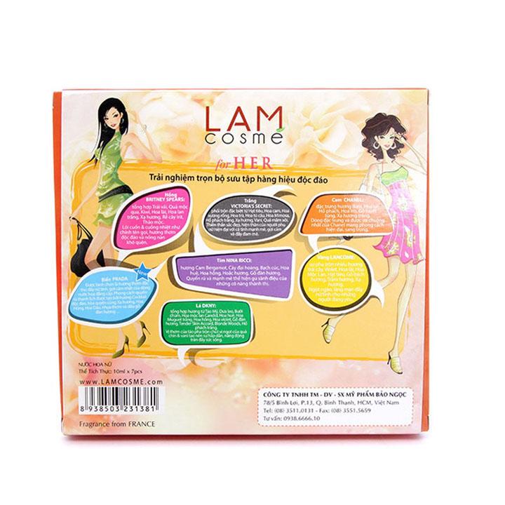 [HCM]Bộ 7 nước hoa cây bút Lamcosmé (10ml/cây).