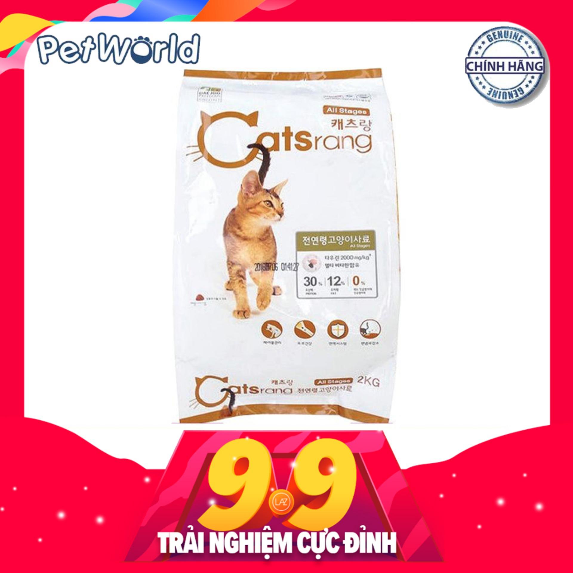 Thức ăn hạt dành cho mèo Catsrang túi 2kg (Nhập khẩu Hàn Quốc)