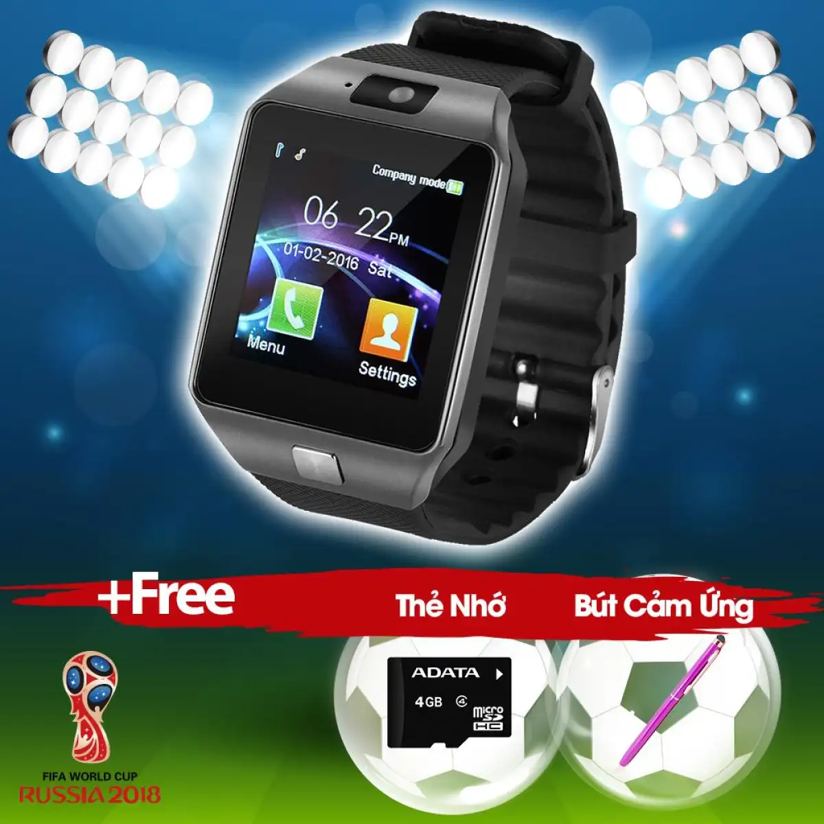 [Sotate] Đồng Hồ Thông Minh Smartwatch DZ09 Dùng Sim Tặng thẻ nhớ bút cảm ứng