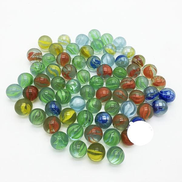 Bộ 70 viên bi ve màu nhỡ size 1.6 cm, chất liệu thủy tinh, màu sắc chân thật đặc sắc