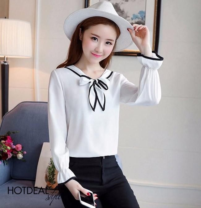 [HCM]Áo kiểu thắt nơ Daisy Phong Cách Hàn Quốc Cực Hot