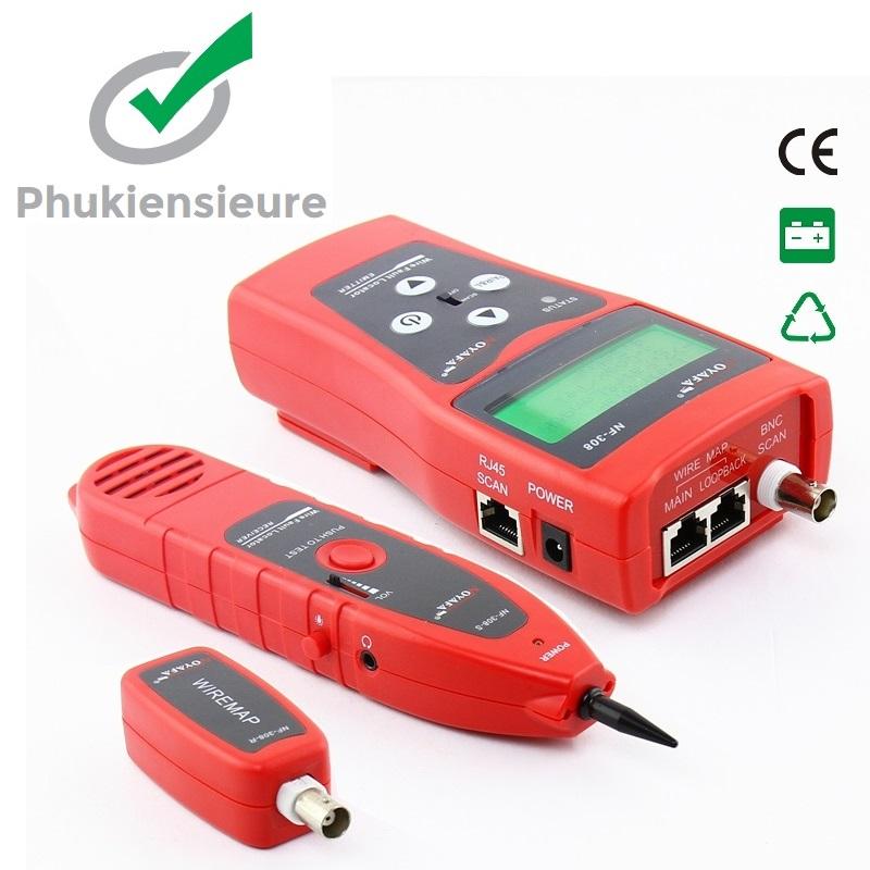 Máy test cáp mạng đa năng Noyafa NF-308 (Đỏ)