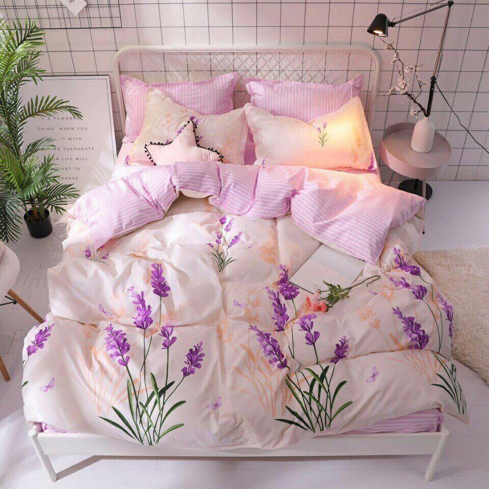 BỘ CHĂN GA GỐI HÀN QUỐC HOA LAVENDER