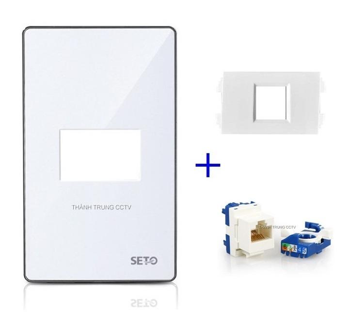 Wallplate âm tường cao cấp ST120 có nhân mạng cat6