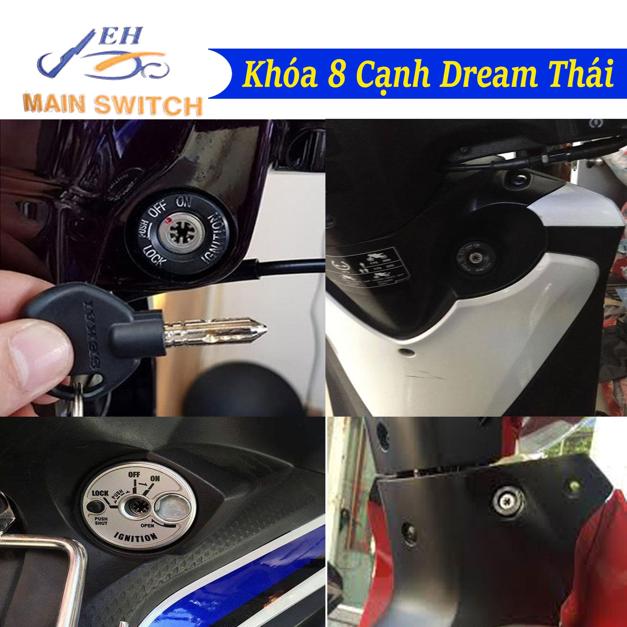 [HCM]Ổ Khóa Chống Trộm 8 Cạnh Xe Dream Thái