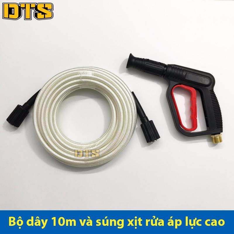 Bộ 10m dây rửa xe và súng xịt - súng rửa xe áp lực cao