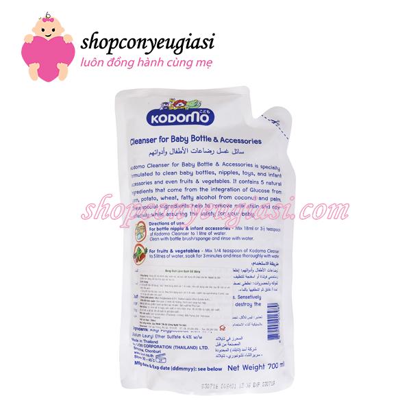 Nước Rửa Bình Sữa Kodomo cho Bé 700ml
