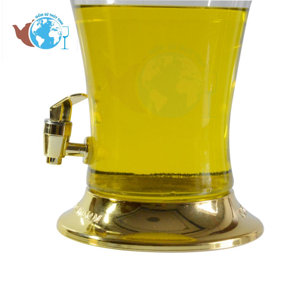 [HCM]Bình Ngâm rươu Sâm Thuỷ Tinh 5 Lít Có Van