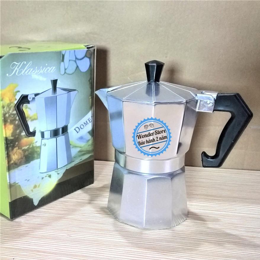 Bình pha cà phê Moka Top Stove phong cách Ý 3 tách (150ml)