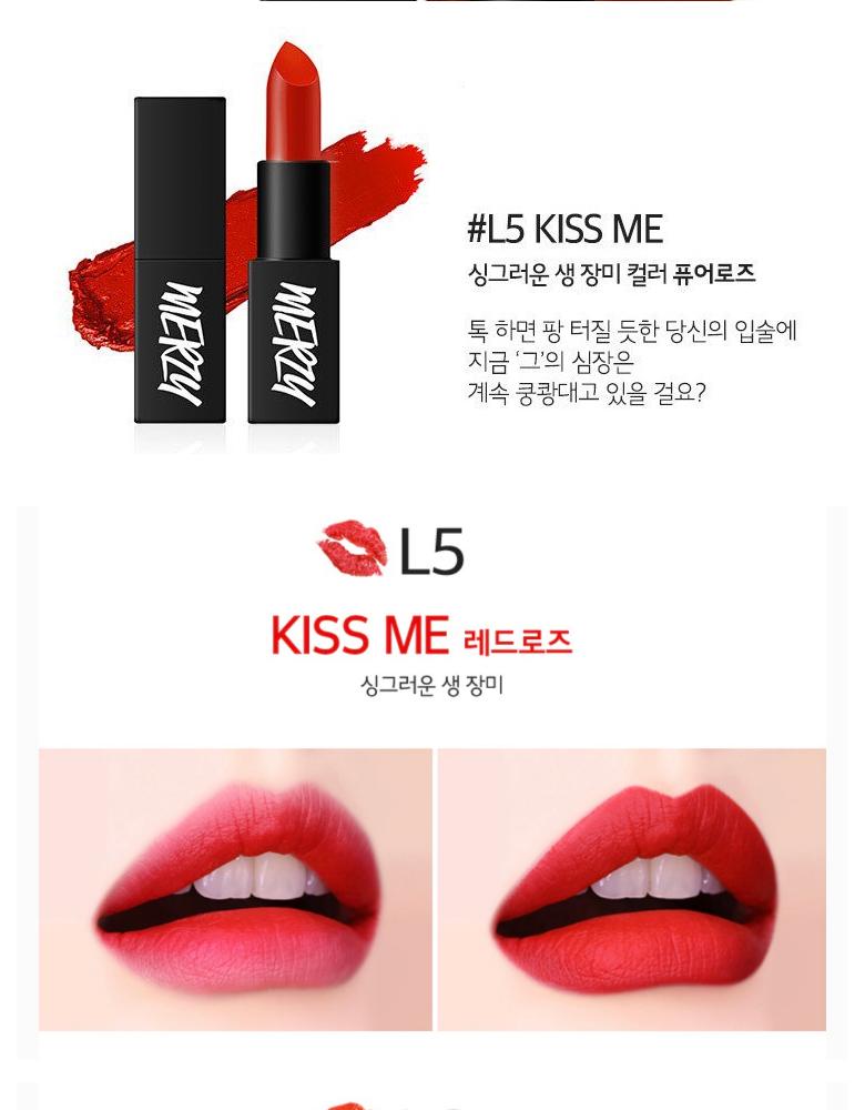 Son Thỏi Lì Merzy Another Me The First Lipstick Màu L5 (Đỏ Hồng)