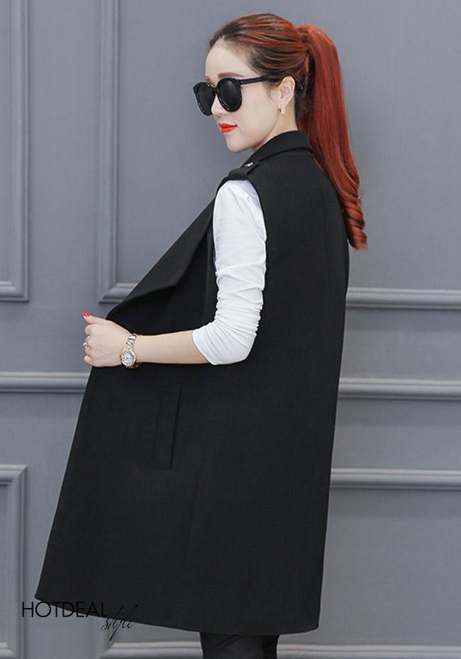 Áo vest form dài Phong Cách Hàn Quốc Cực Hot