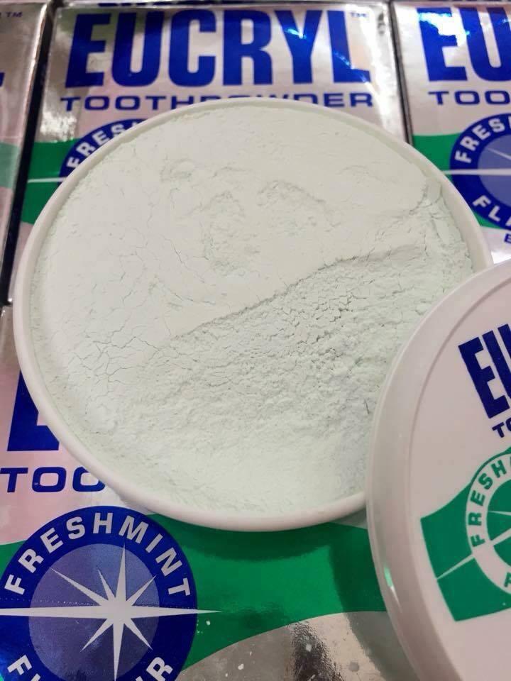 Bột đánh răng giúp trắng răng EUCRYL hộp 50gr của UK