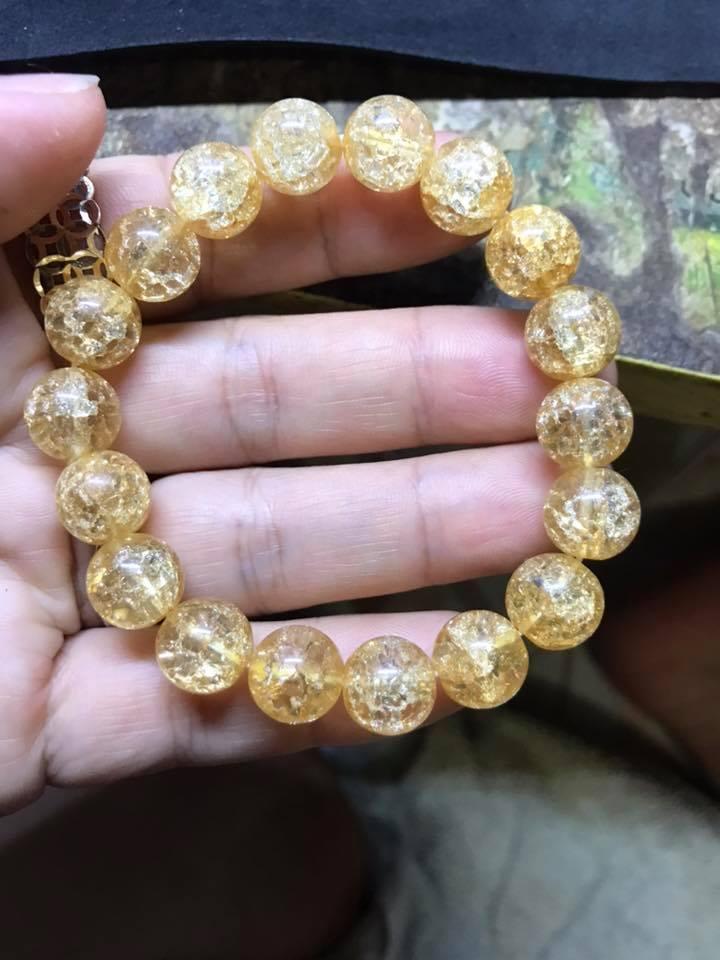 [HCM]VÒNG TAY BỌT TUYẾT VÀNG 10LY