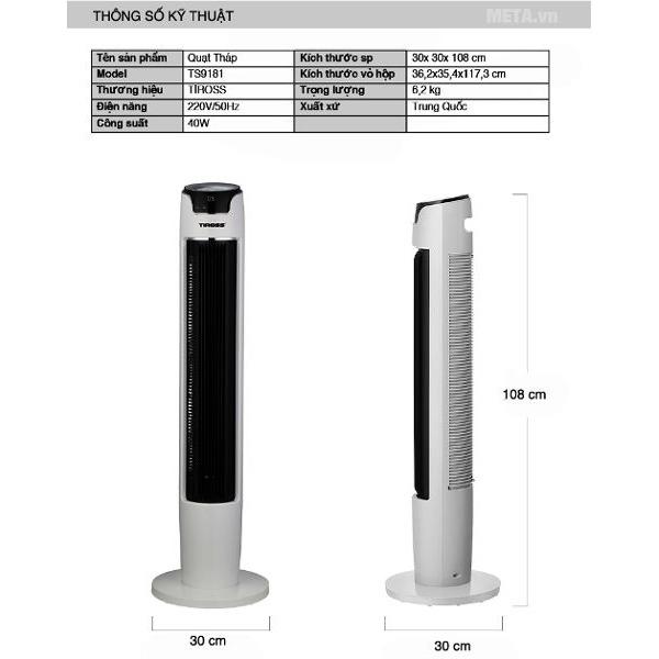 Quạt tháp tiross ts9181