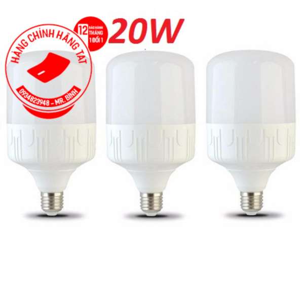 Bộ 3 bóng đèn led TAT 20W siêu sáng - tiết kiệm điện