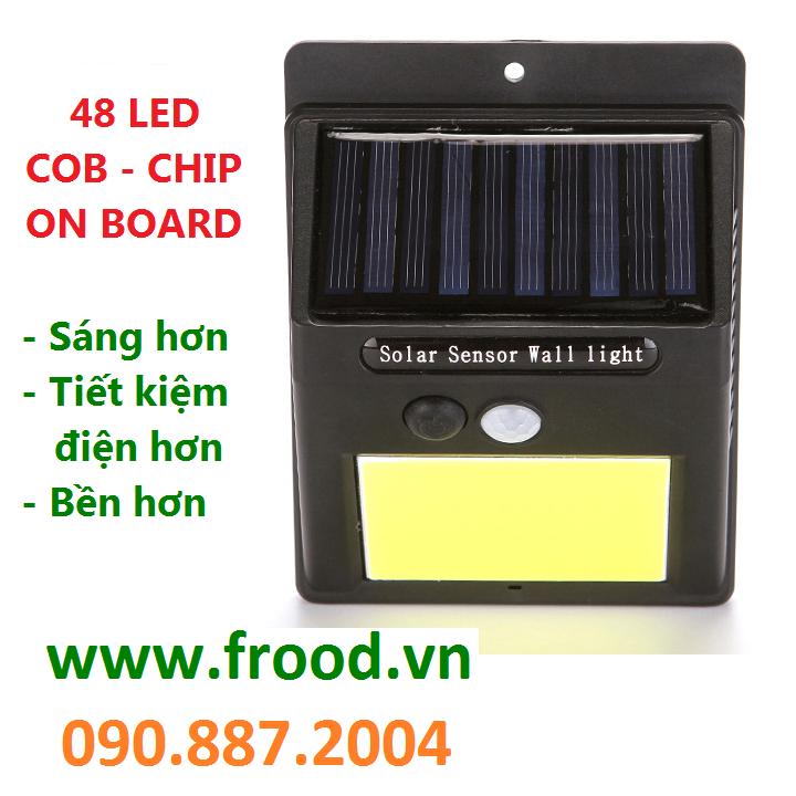 Bóng đèn LED năng lượng mặt trời - Tự động - 48 chip LED COB