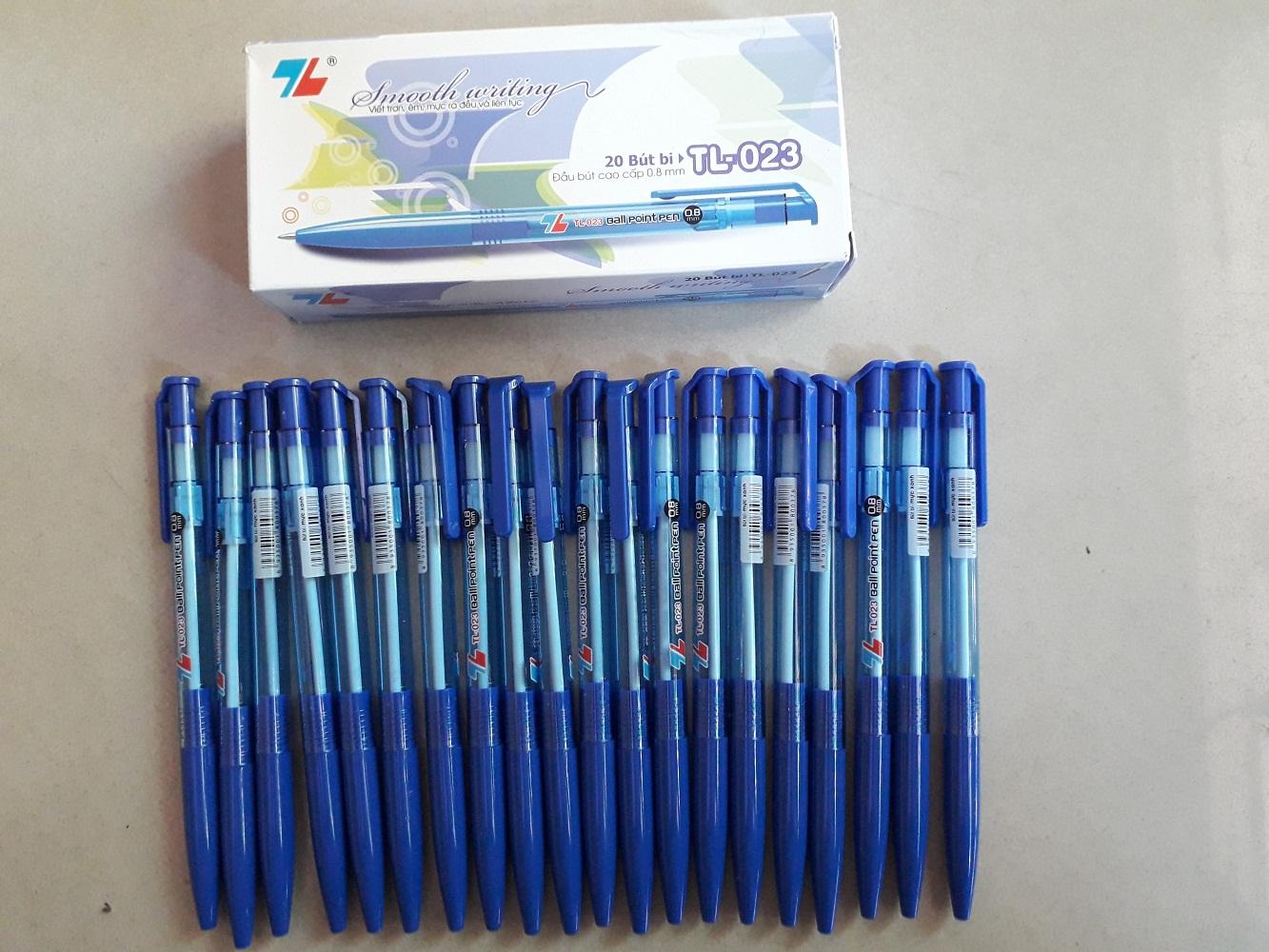 [HCM]Bút bi Thiên Long TL-023. 1 hộp 20 bút. Hàng Chính Hãng Thiên Long. Nguyên hộp