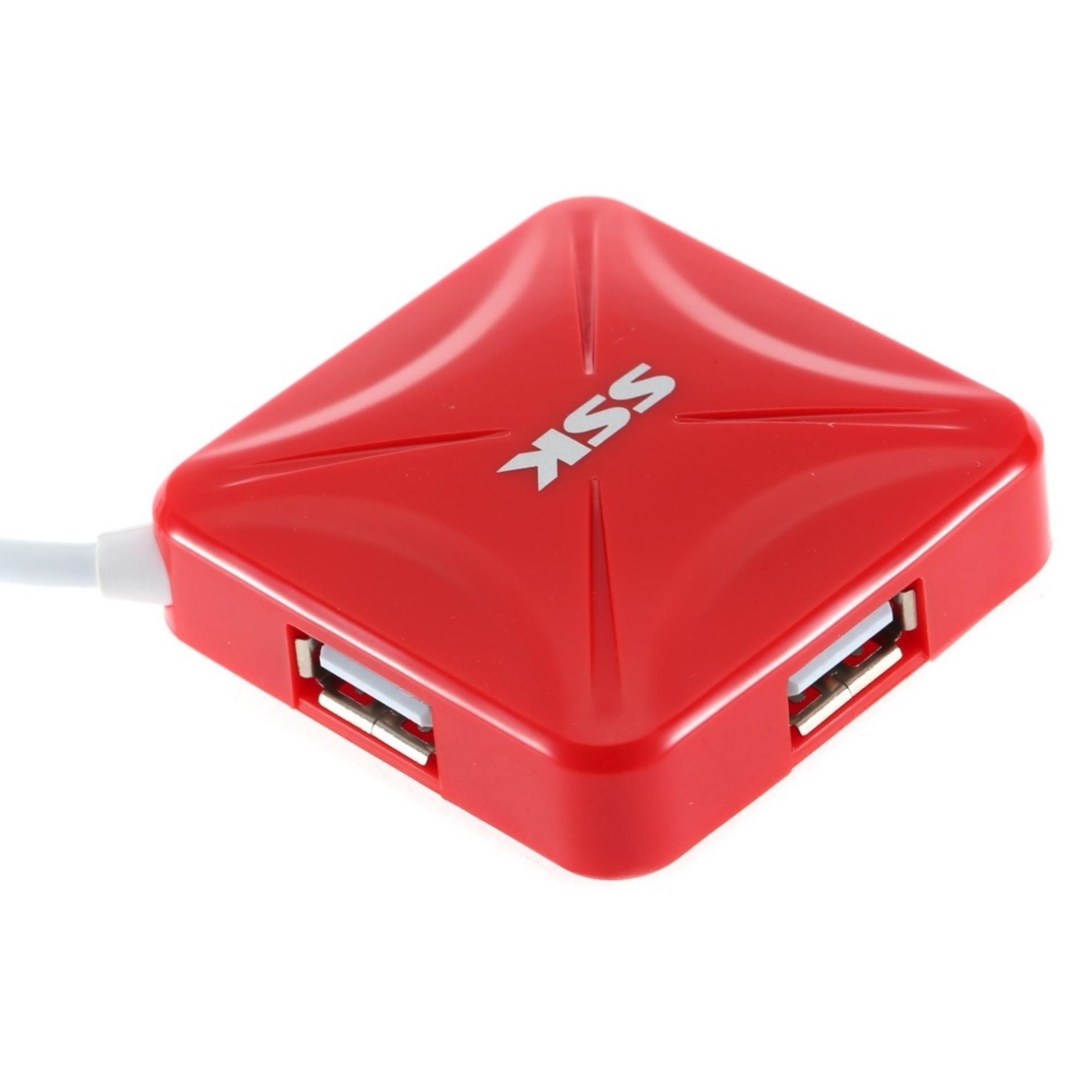 Bộ chia usb 4 cổng ssk shu027 xanh