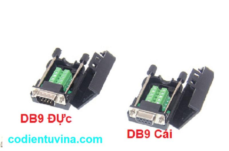 Đầu cắm DB9 to COM RS232 không cần hàn ốc dài(loại đực)