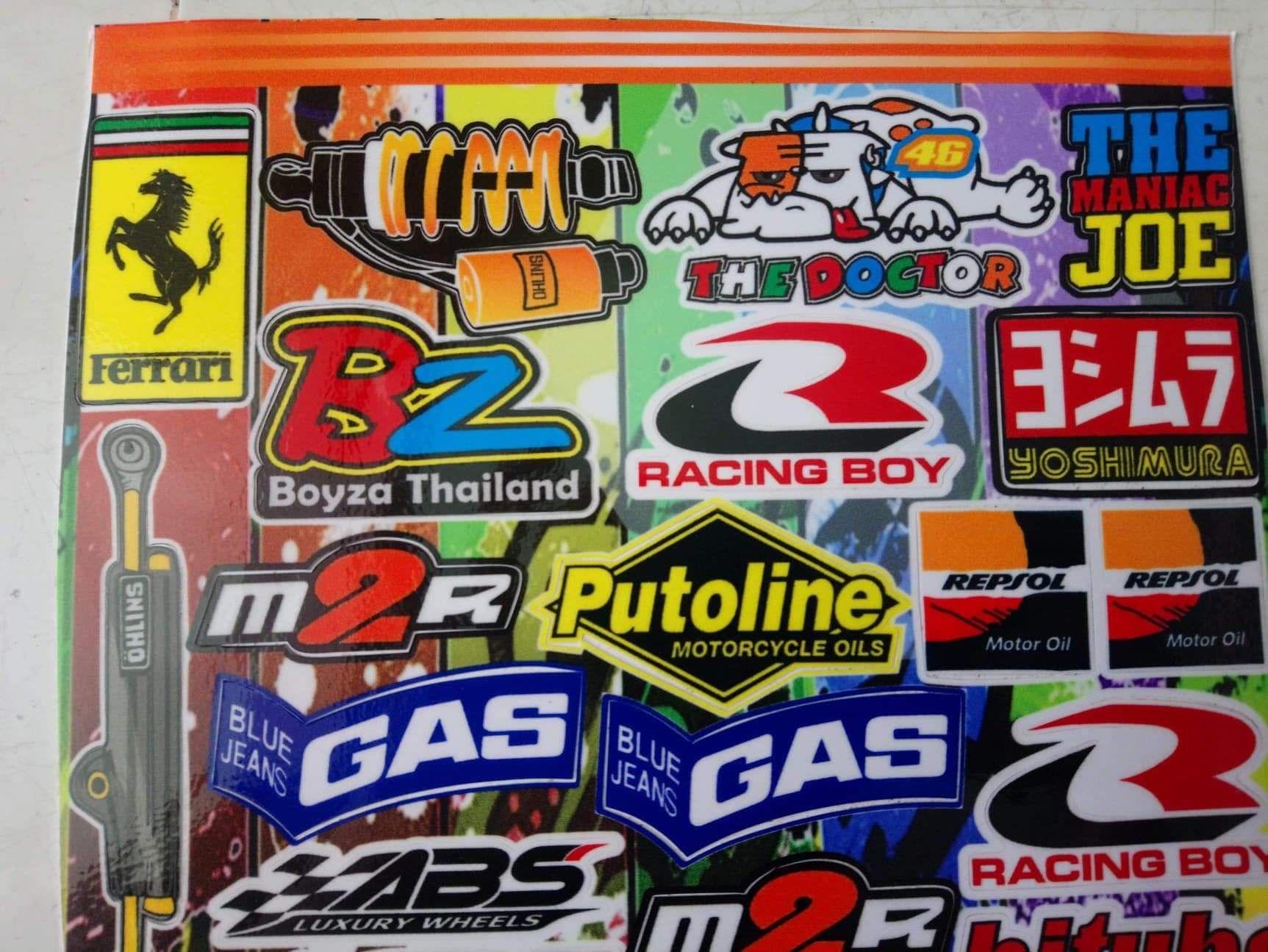 Tem tấm logo dán xe máy trọn bộ 18x25cm