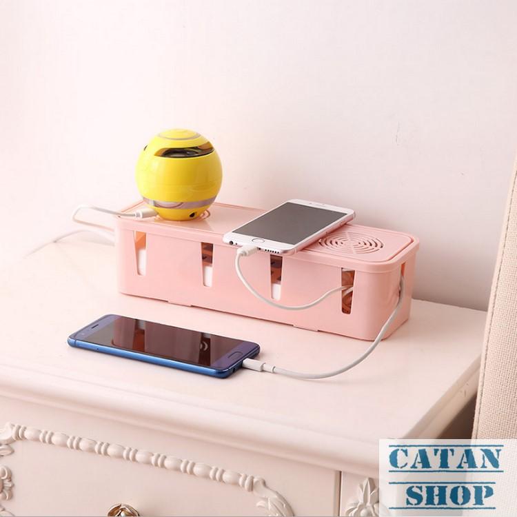 [HCM]Hộp đựng ổ cắm điện nhựa hộp dây điện an toàn cho bé có lỗ thong gió chống điện giật trẻ em GD69-HDDN
