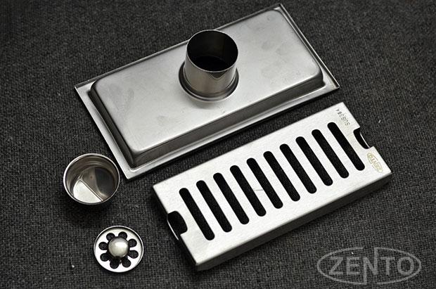 Thoát sàn inox Zento TS202L (100x200mm)