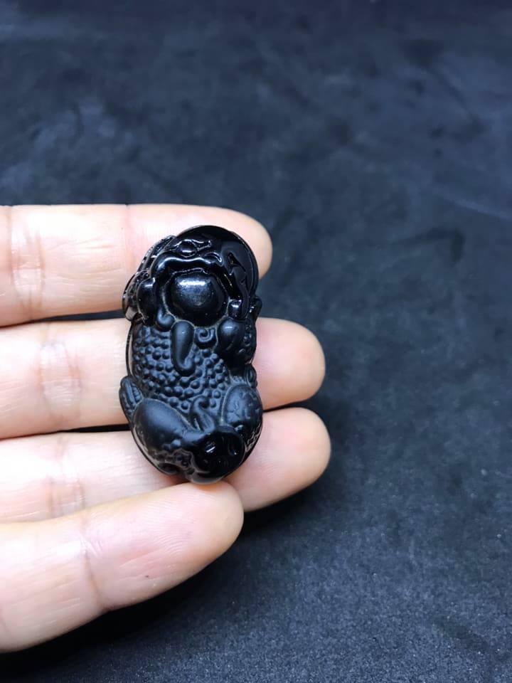 [HCM]MẶT TỲ HƯU ĐÁ THẠCH ANH ĐEN- SIZE LỚN