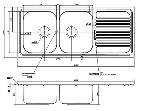 Chậu Rửa Bát Fagor OKP2B1D