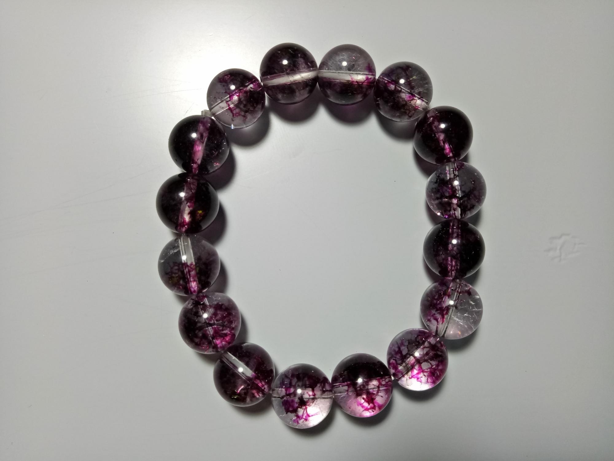 VÒNG TAY ĐÁ ƯU LINH TÍM ( 12 LI)