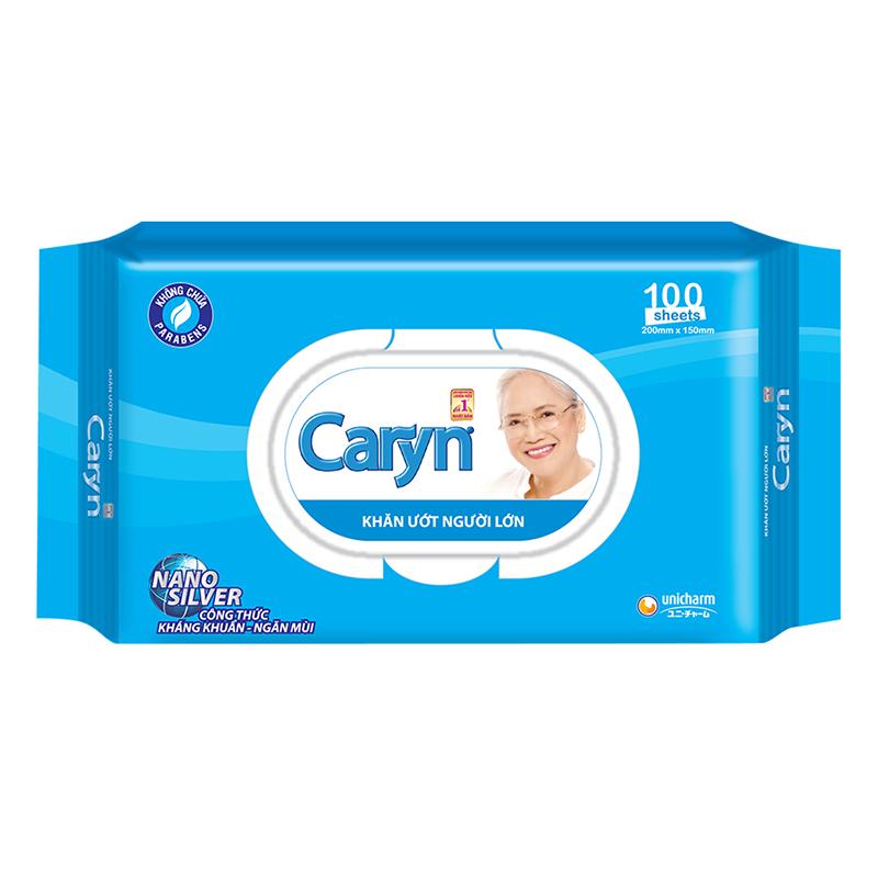 Khăn giấy ướt người lớn Caryn Care 100 tờ [Bao bì thay đổi theo từng đợt nhập hàng]