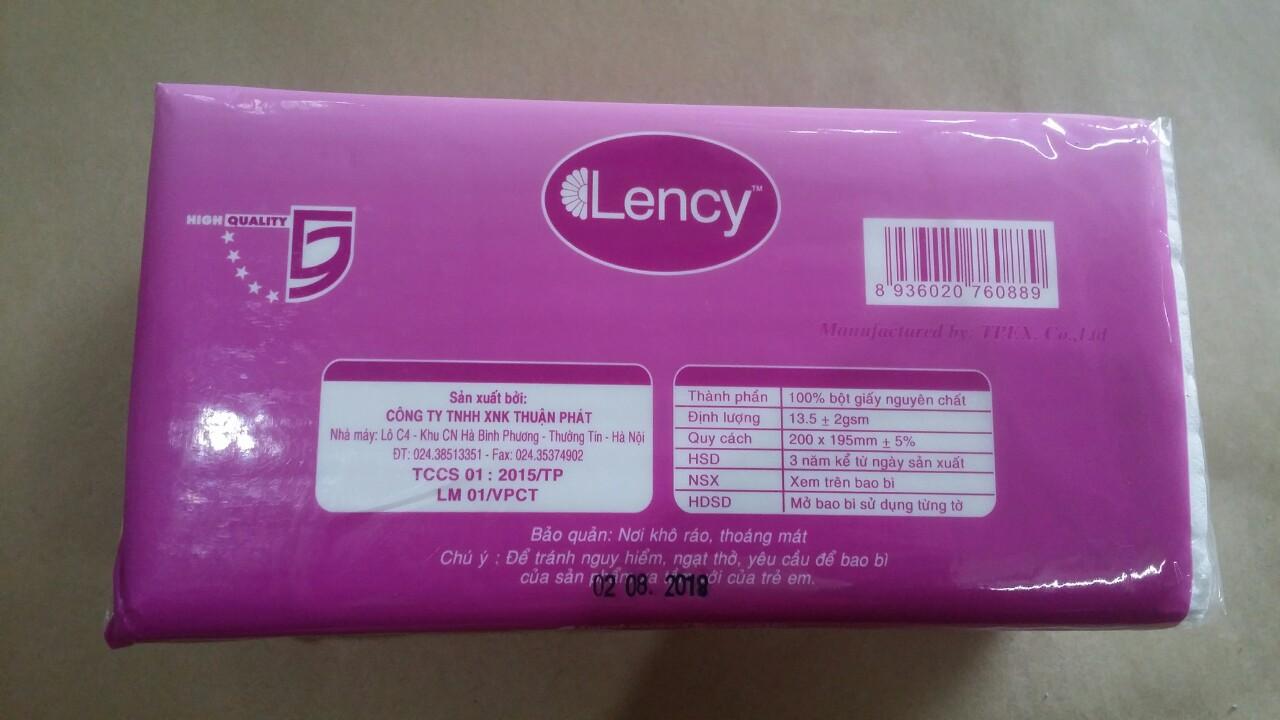 Khăn giấy lụa Lency 180 tờ ( 3 lớp )