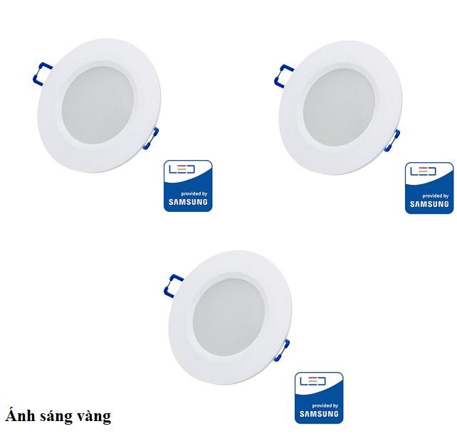 Bộ 3 Đèn Downlight Rạng Đông led âm trần D AT06L 90/7W - Bảo hành 2 năm - Khoét lỗ phi 90 - Tuổi thọ cao tản nhiệt tốt