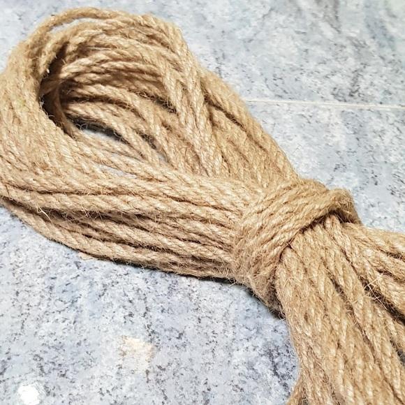 Dây Thừng Gai Cuộn Dài 20m Trang Trí Thủ Công Size 6 Ly