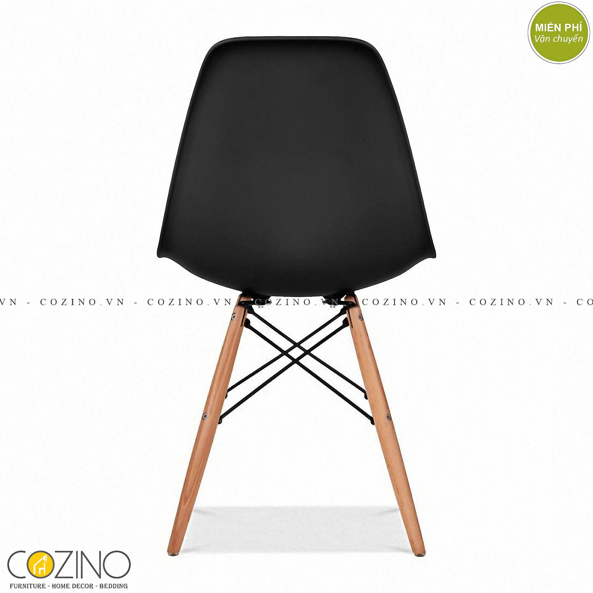 Ghế CZN-Eames đen chân gỗ