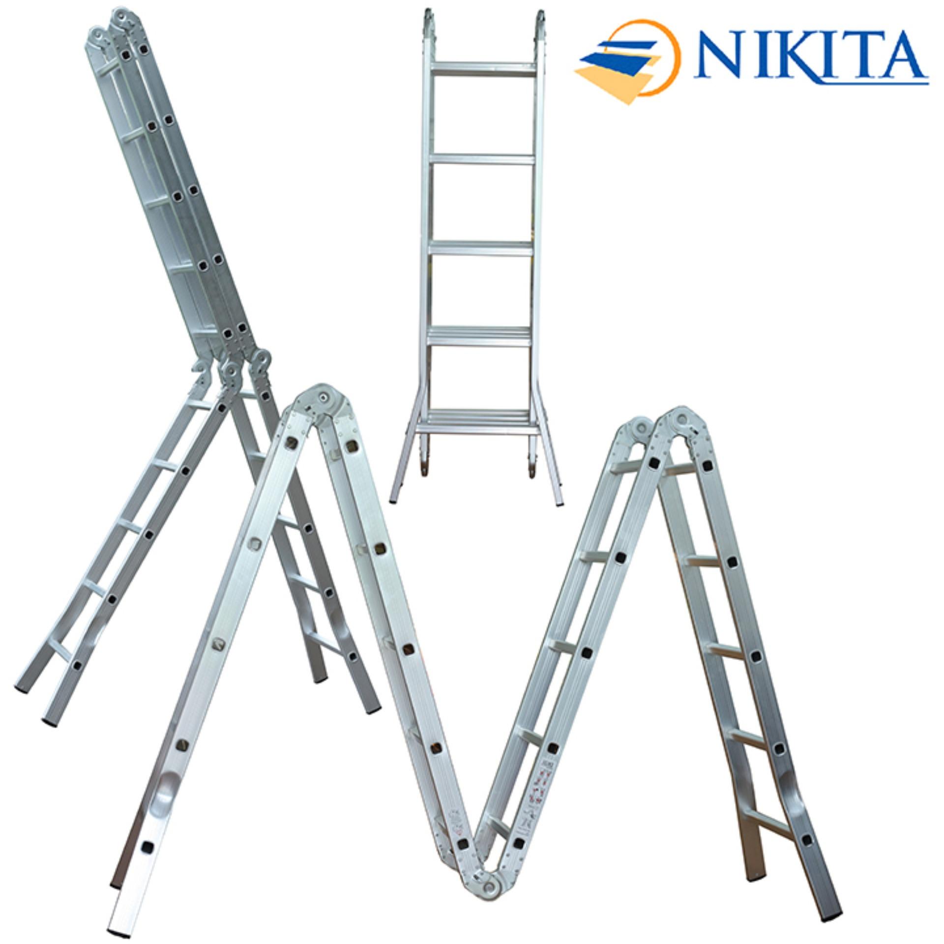 Thang Nhôm Gấp 4 Đoạn Nikita Nhật Bản TGA58 - 5 bậc 5,8M