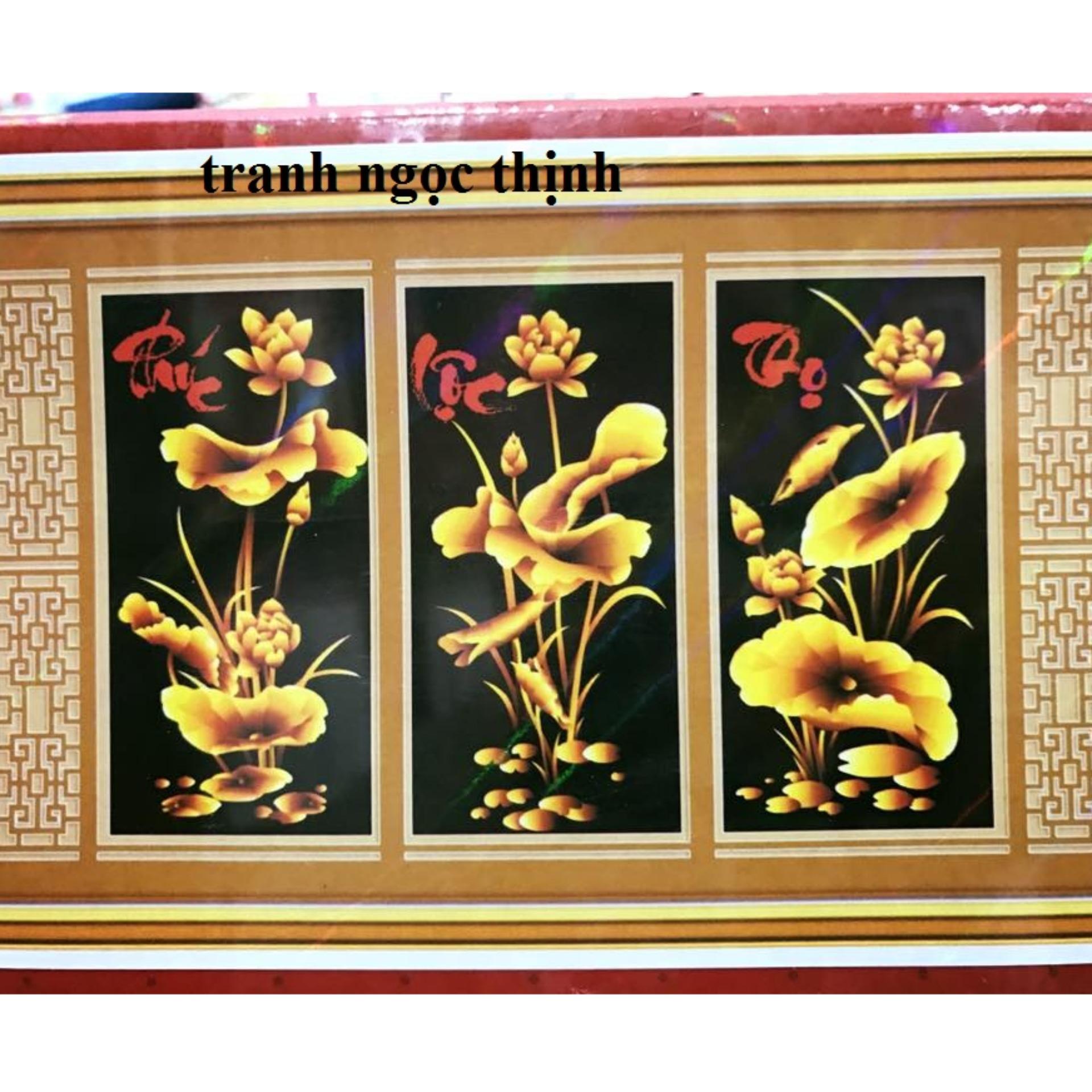 Tranh đính đá 5d - phúc lộc thọ