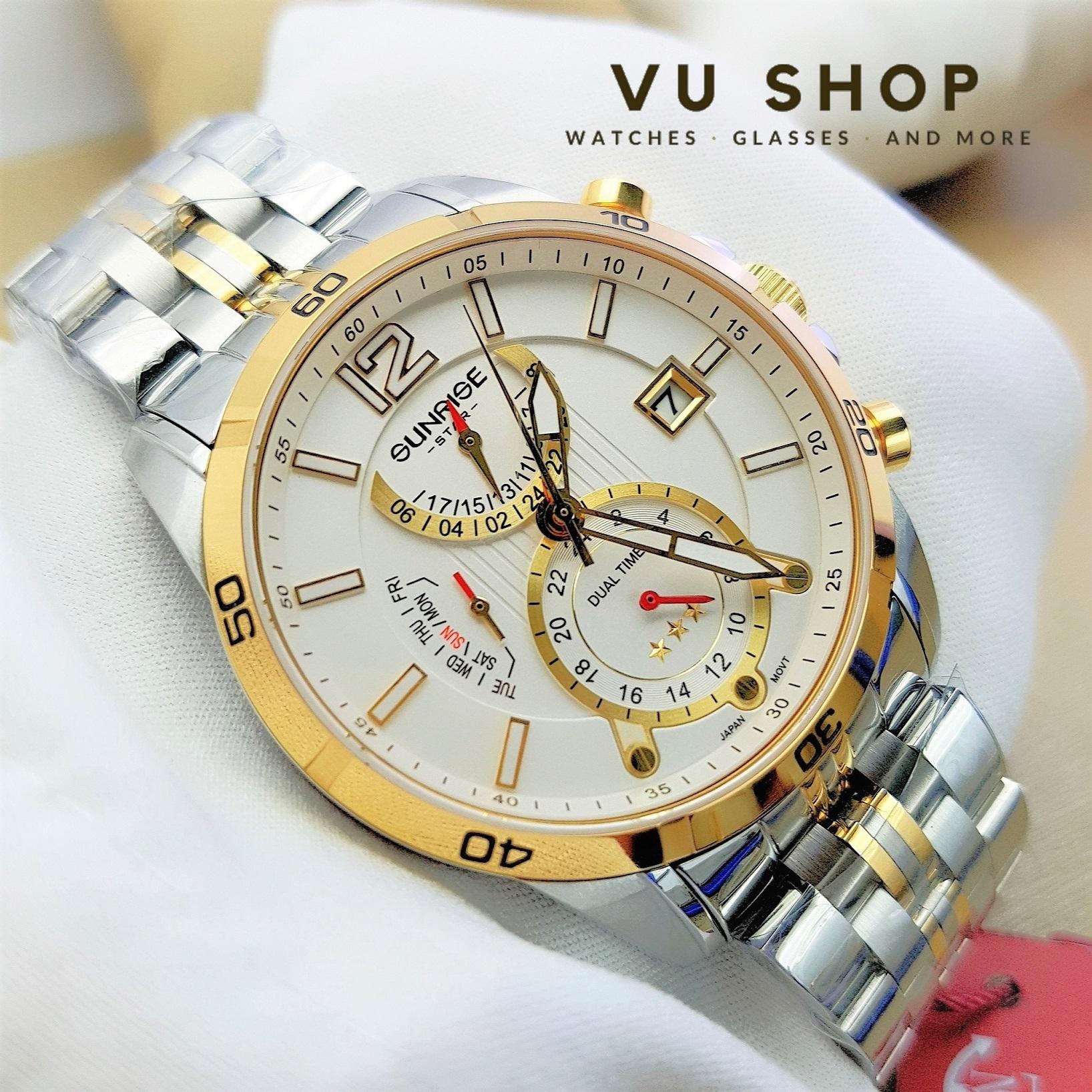 Thông tin chi tiết Đồng hồ nam SUNRISE 1172SA Dual time Chính hãng