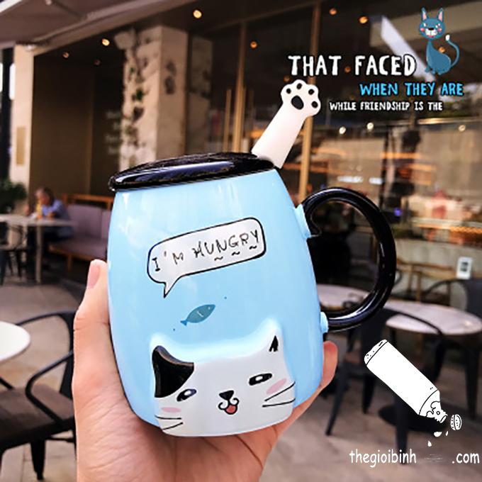 Ly Cốc Sứ Quai Cầm Kitty C10