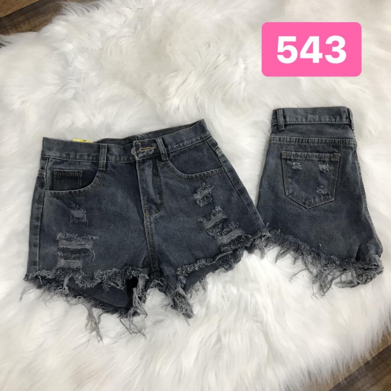 QUẦN SHORT JEAN NỮ RÁCH BẬC THANG 543