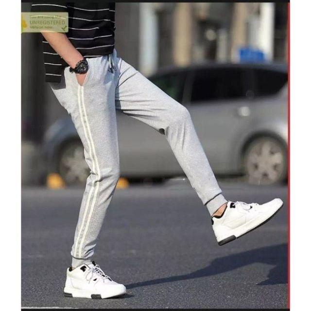 Quần jogger nam thun nỉ viền 2 sọc
