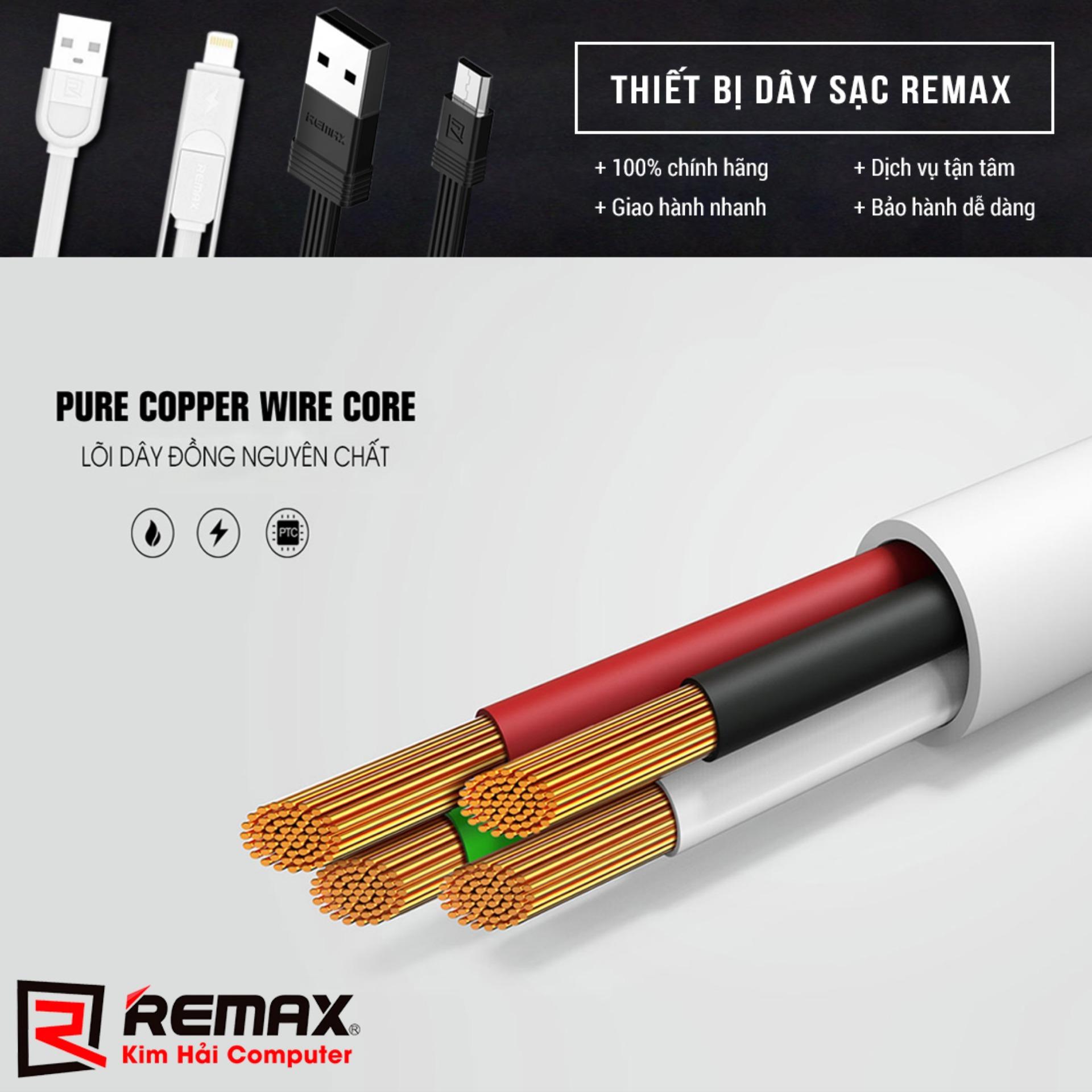 CÁP SẠC DỮ LIỆU ANDROID REMAX RC-090m (Đen) - Kim Hải Computer