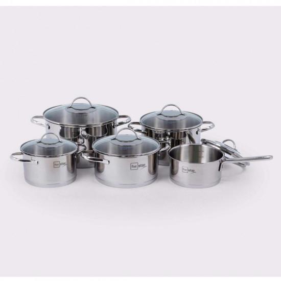 Bộ 5 Nồi 3 Đáy Fivestar INOX 304 Kiểu Sillic