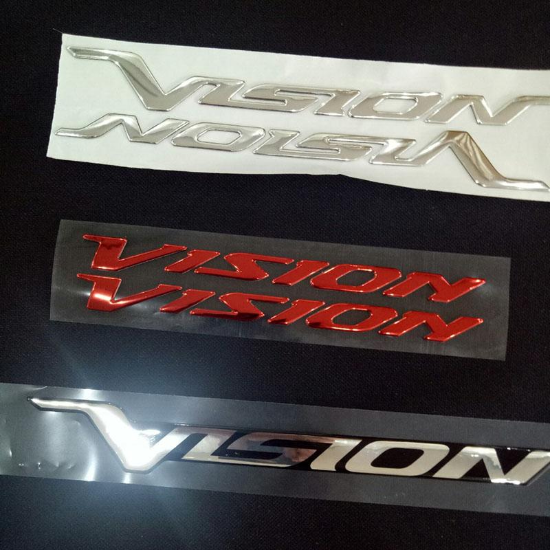 Tem nổi chữ  VISION Màu Bạc dán xe đời 2016 - G140