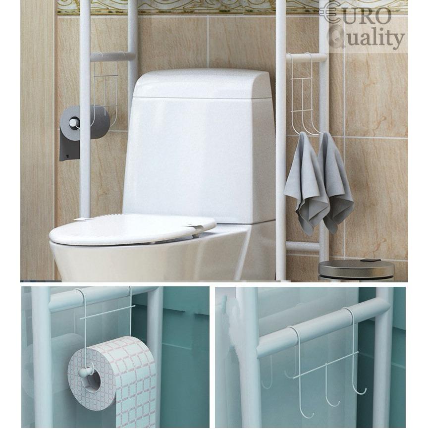 Kệ đựng dụng cụ nhà vệ sinh 3 tầng tiết kiệm không gian Euro Quality (Trắng)