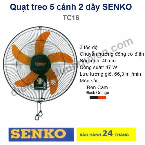 [HCM]QUẠT TREO 2 DÂY SENKO TC16