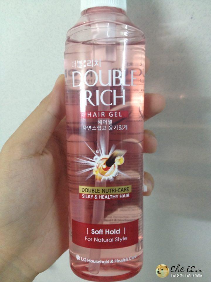 Gel dưỡng tóc giữ nếp tóc thẳng Double Rich Soft Hold 250ml
