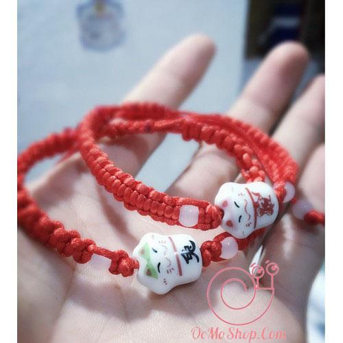 [HCM]Vòng Tay Mèo Sứ May Mắn Mẫu 2