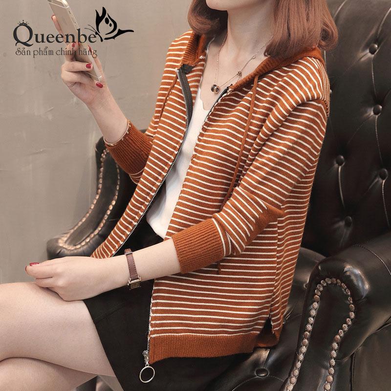 Áo khoác len áo khoác nữ có mũ Queenbe GLA217 Cuocsongvang